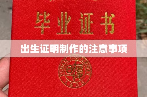 平阴出生证明制作的注意事项